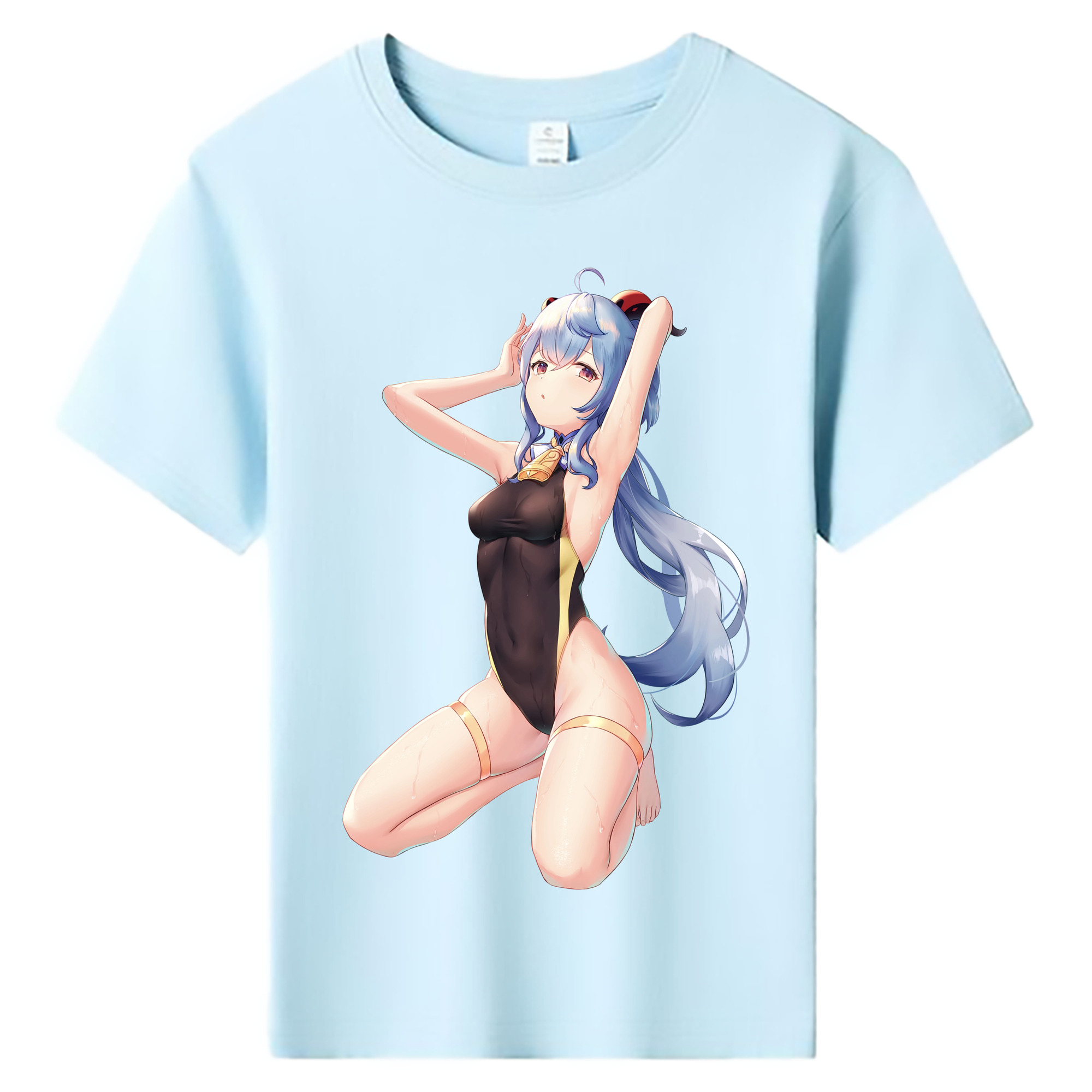 げんし神 甘雨 かんう genshin Ganyu 綿100％キッズTシャツ（フロントプリント）